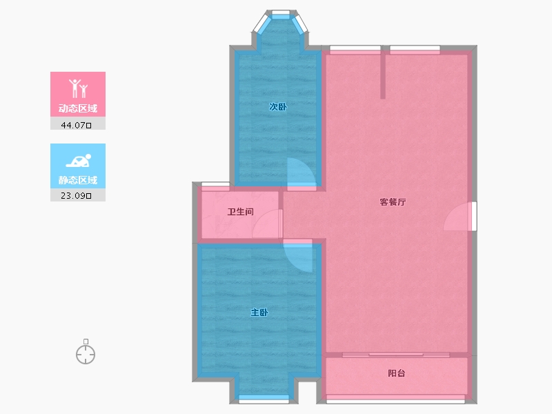 广东省-深圳市-新洲苑-60.06-户型库-动静分区