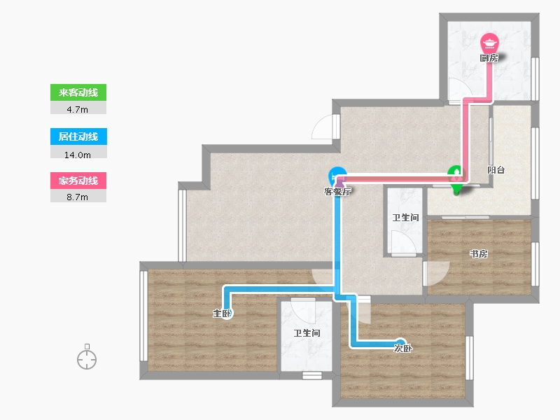 广东省-深圳市-侨香公馆-89.18-户型库-动静线