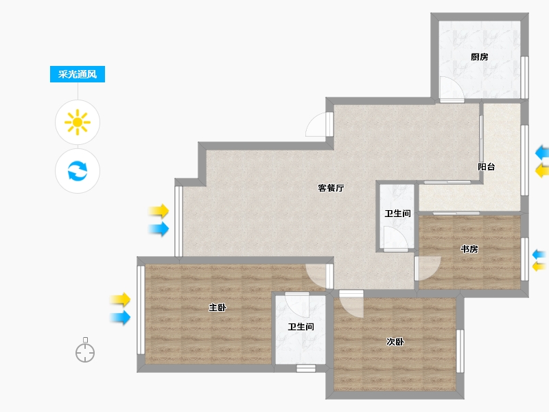 广东省-深圳市-侨香公馆-89.18-户型库-采光通风