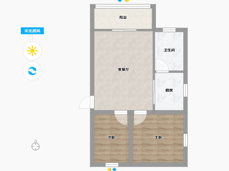 广东省-深圳市-金众小区-46.84-户型库-采光通风