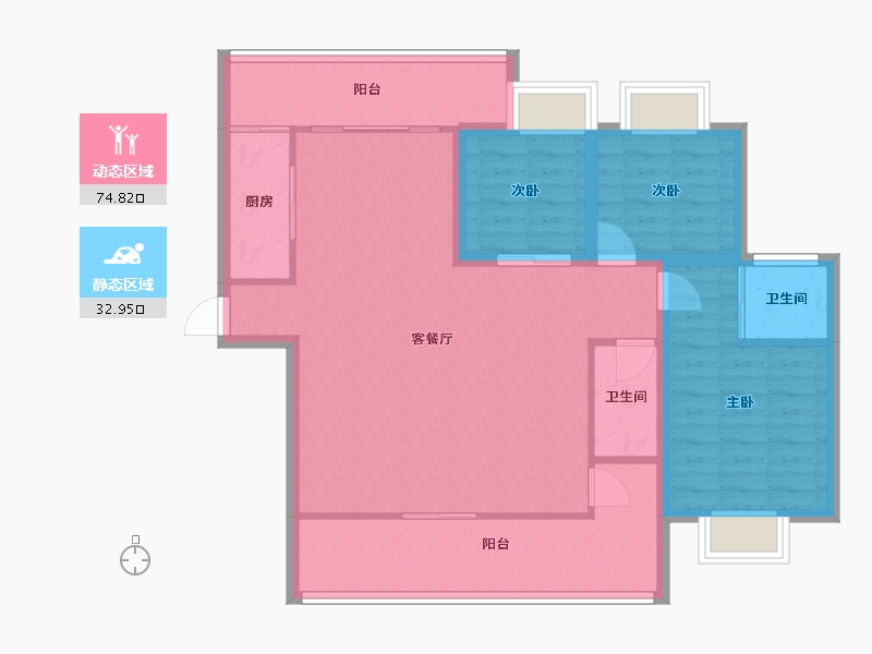 广东省-深圳市-翰岭院-97.51-户型库-动静分区