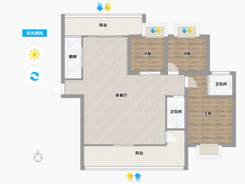 广东省-深圳市-翰岭院-97.51-户型库-采光通风