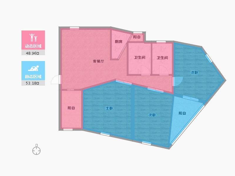 广东省-深圳市-彩虹新都-91.33-户型库-动静分区