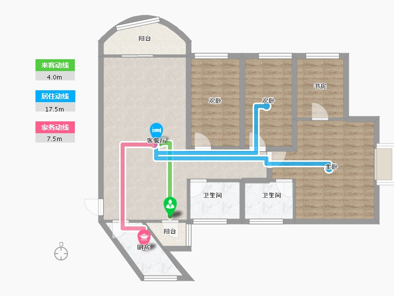 广东省-深圳市-赛格绿茵阁-100.99-户型库-动静线