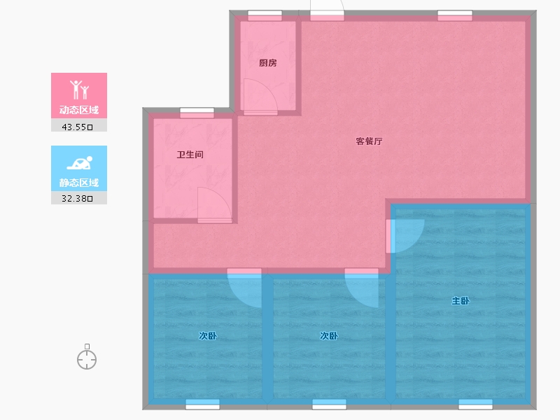 广东省-深圳市-南天二花园-67.90-户型库-动静分区