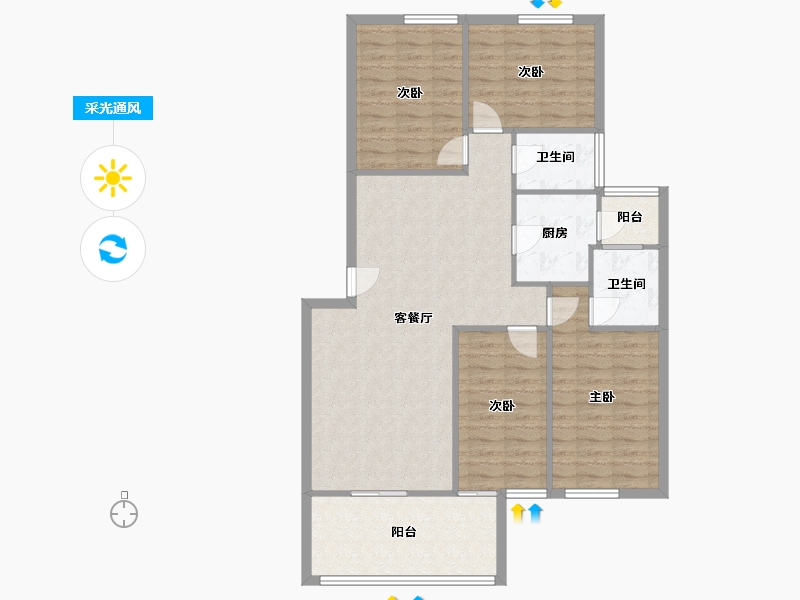 广东省-深圳市-育星苑-108.14-户型库-采光通风