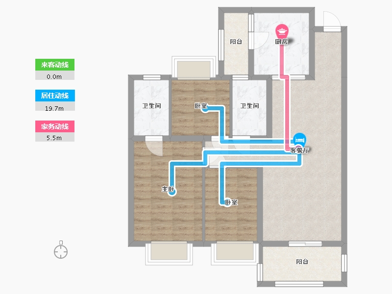 广东省-梅州市-恒大御景半岛-92.00-户型库-动静线