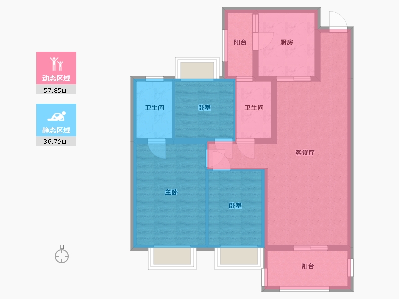 广东省-梅州市-恒大御景半岛-92.00-户型库-动静分区