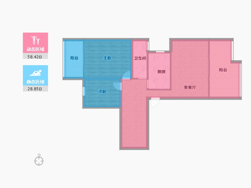 广东省-深圳市-长福花园-77.96-户型库-动静分区