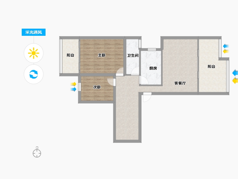 广东省-深圳市-长福花园-77.96-户型库-采光通风