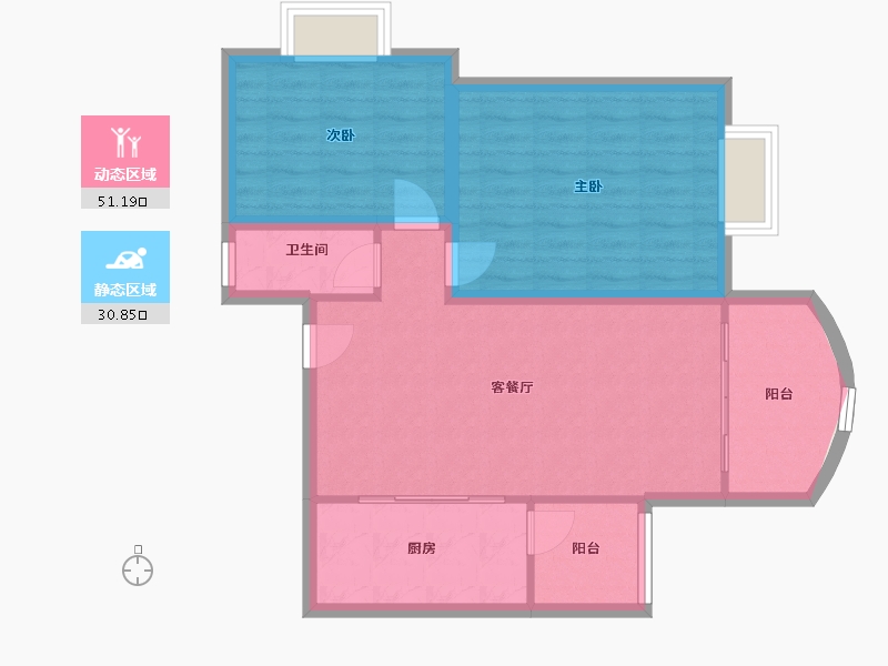 广东省-深圳市-城投福滨苑-74.46-户型库-动静分区