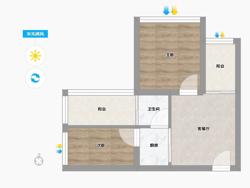 广东省-深圳市-迷你新居-32.99-户型库-采光通风