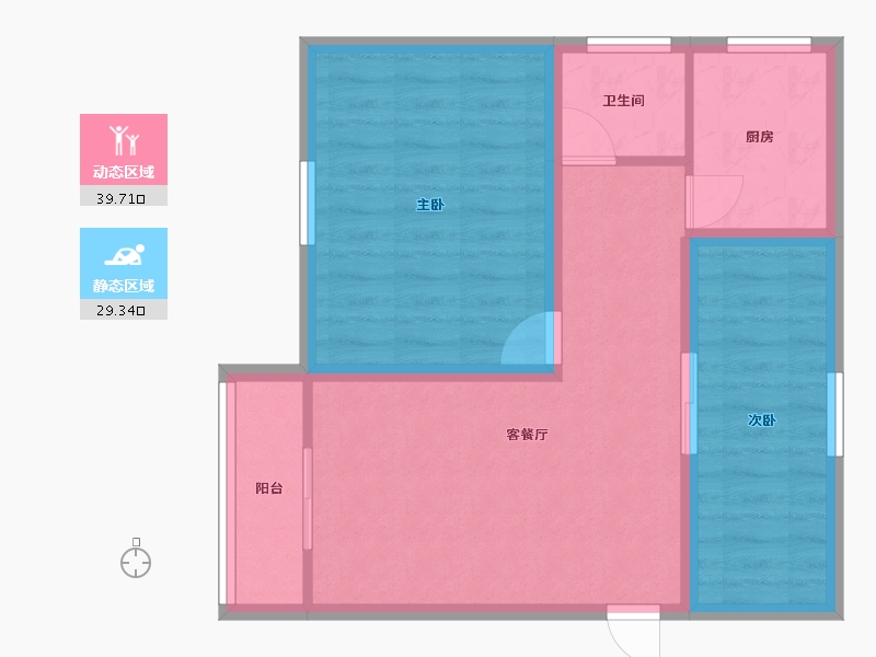 广东省-深圳市-碧荔花园-61.41-户型库-动静分区