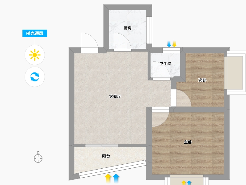 广东省-深圳市-高发城驰苑-37.90-户型库-采光通风