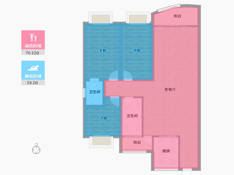 广东省-深圳市-东海花园（一期）-98.61-户型库-动静分区