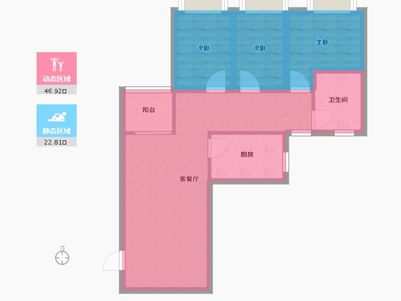 广东省-深圳市-碧馨苑-61.34-户型库-动静分区