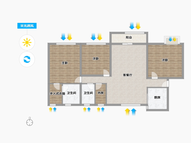 广东省-深圳市-云顶翠峰(一期)-122.19-户型库-采光通风