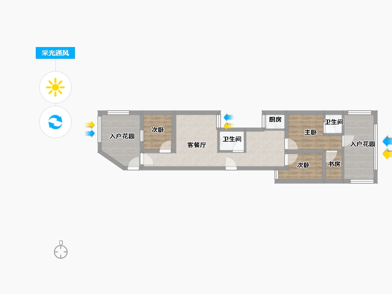 广东省-深圳市-福莲花园-63.93-户型库-采光通风