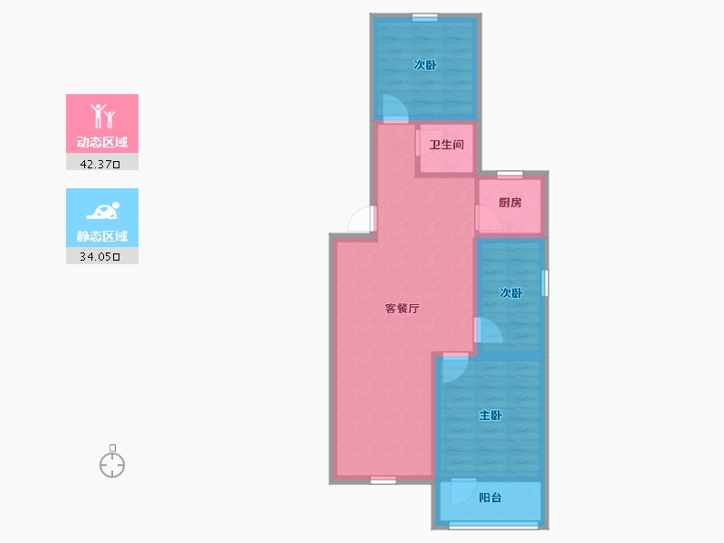 广东省-深圳市-长城一花园-67.74-户型库-动静分区