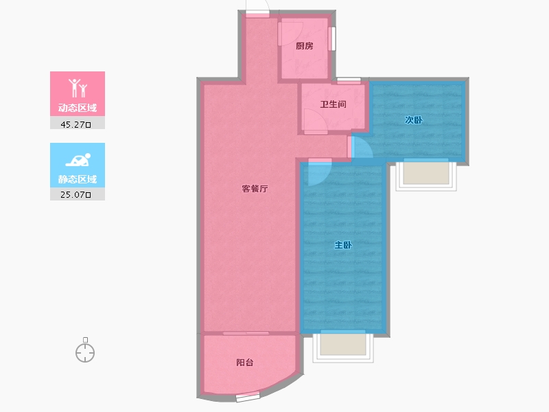 广东省-深圳市-香蜜湖豪庭-62.64-户型库-动静分区