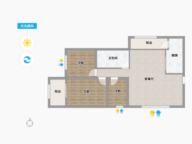 广东省-深圳市-宝莲大厦-82.32-户型库-采光通风