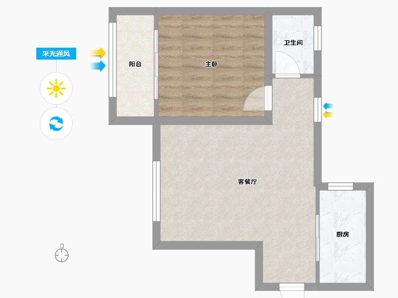 广东省-深圳市-梅兴苑(北区)-45.26-户型库-采光通风