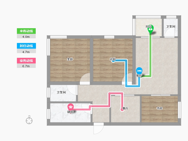 广东省-深圳市-彩天名苑-64.77-户型库-动静线