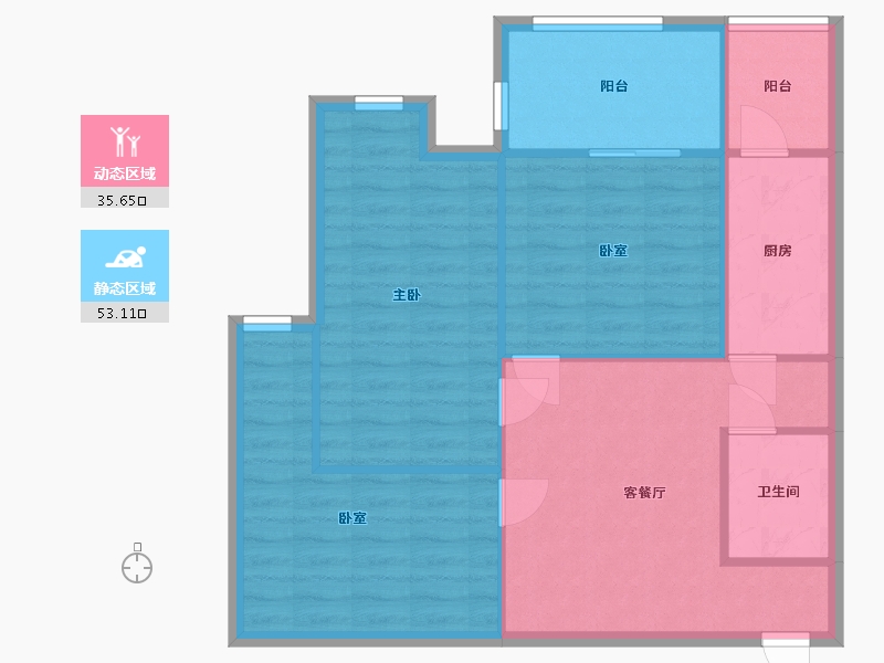 四川省-成都市-月光琉域-65.00-户型库-动静分区