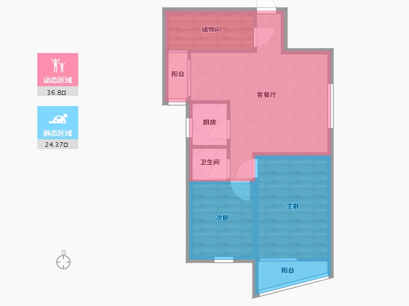 广东省-深圳市-吉莲大厦-54.23-户型库-动静分区