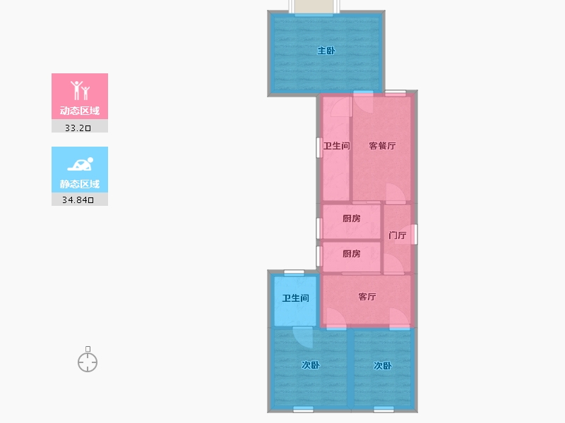 广东省-深圳市-福莲花园-59.48-户型库-动静分区