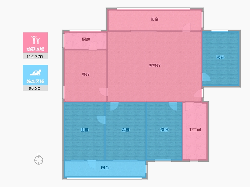 河南省-郑州市-经三路31号院-194.62-户型库-动静分区