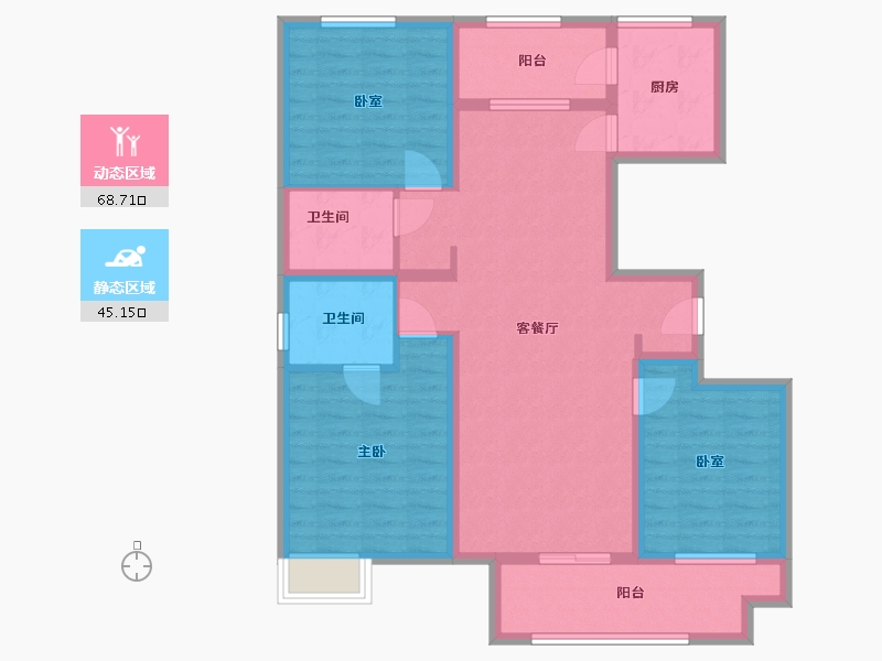 山东省-菏泽市-中铂新天地-100.00-户型库-动静分区