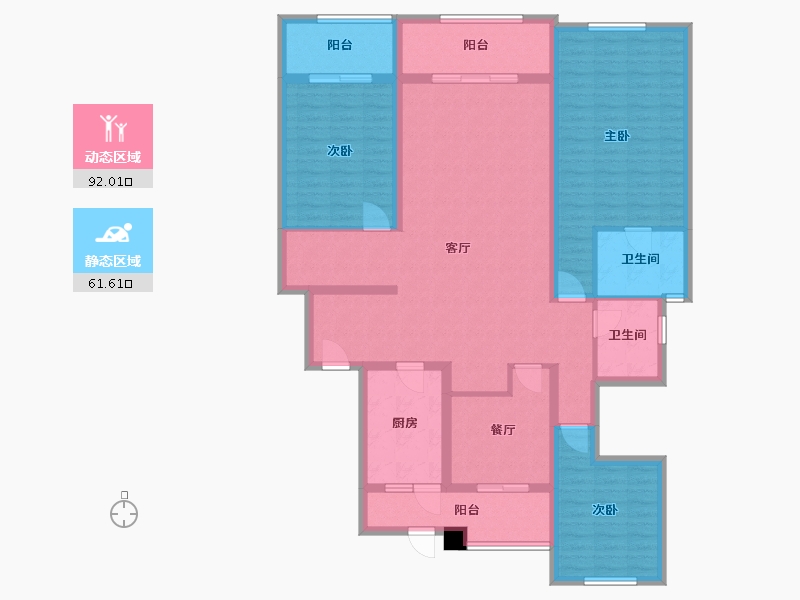 河南省-平顶山市-银基誉府-146.13-户型库-动静分区