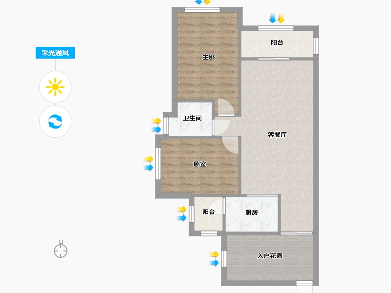 广东省-中山市-健康花城-三期-63.11-户型库-采光通风