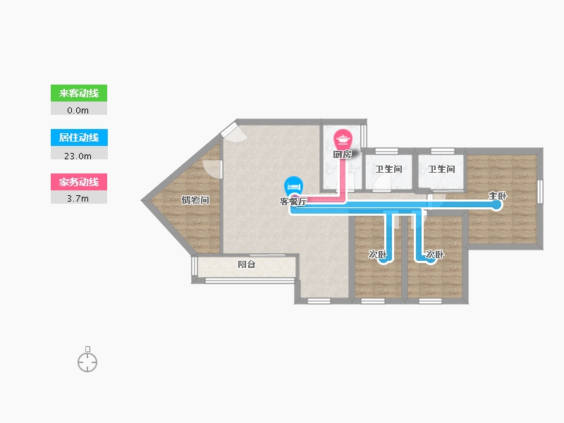 广东省-深圳市-百花公寓二期-81.16-户型库-动静线