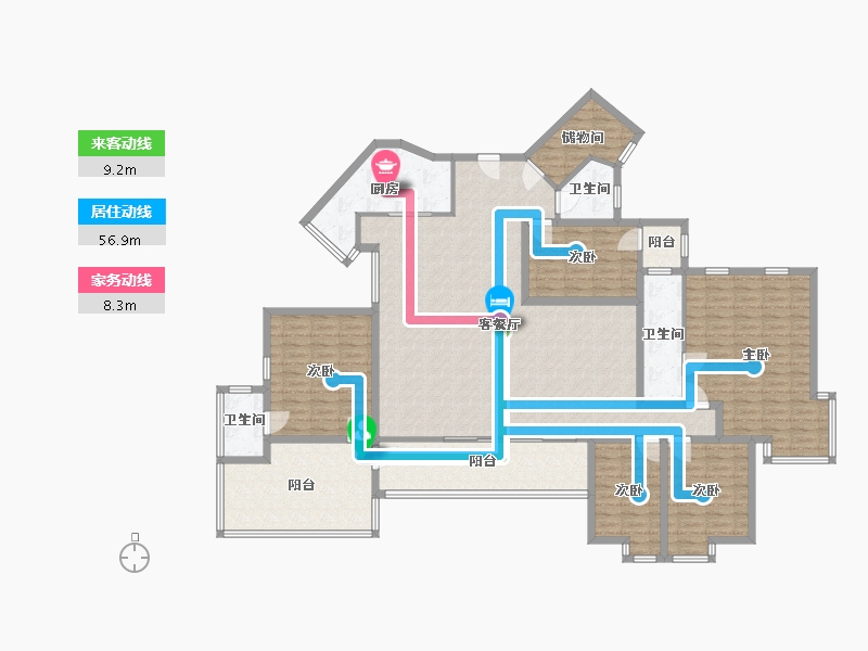 广东省-深圳市-雅云轩-190.31-户型库-动静线