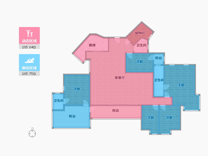 广东省-深圳市-雅云轩-190.31-户型库-动静分区