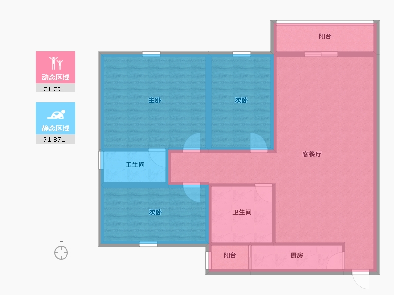 广东省-深圳市-天健阳光华苑-111.26-户型库-动静分区