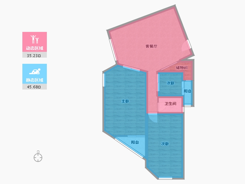 广东省-深圳市-彩虹新都-72.05-户型库-动静分区