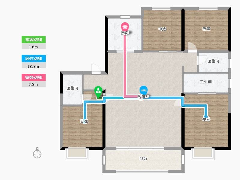 江苏省-无锡市-碧桂园金茂悦山-144.00-户型库-动静线