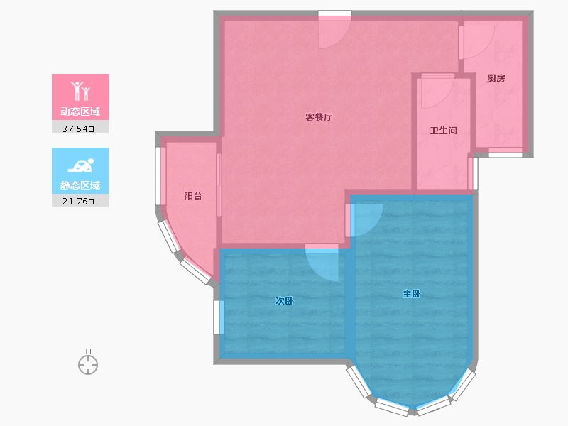 广东省-深圳市-高科利大厦-52.98-户型库-动静分区