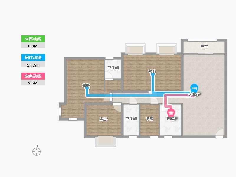 广东省-深圳市-百花园(二期)-114.39-户型库-动静线