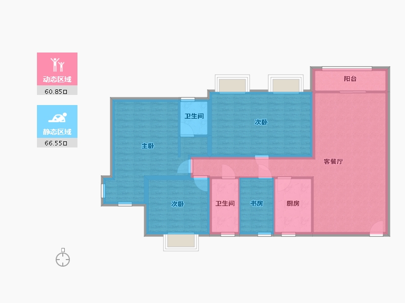 广东省-深圳市-百花园(二期)-114.39-户型库-动静分区