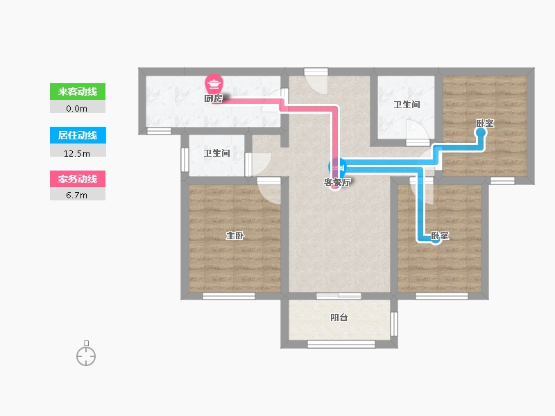 陕西省-宝鸡市-紫汀苑-91.20-户型库-动静线