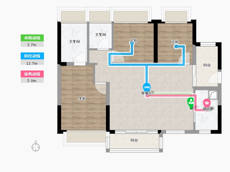 广东省-珠海市-花园城-80.00-户型库-动静线