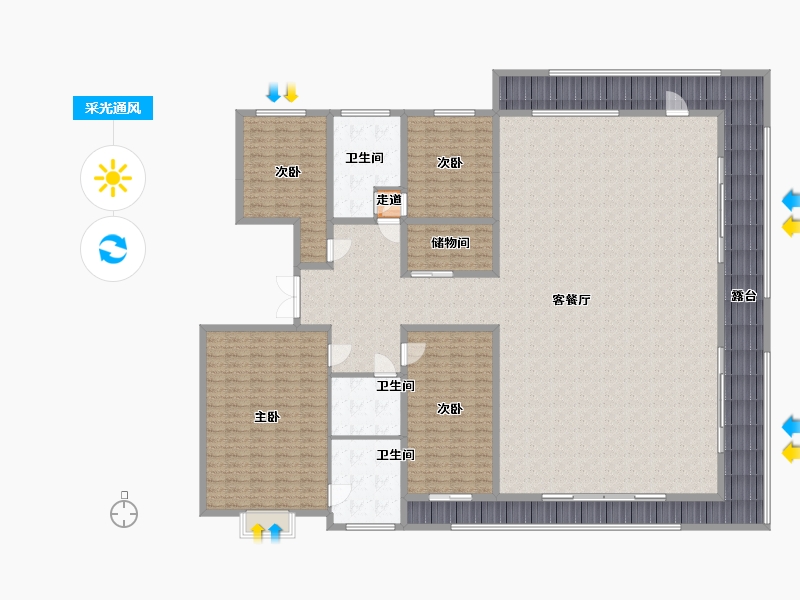 辽宁省-营口市-星河湾-306.00-户型库-采光通风