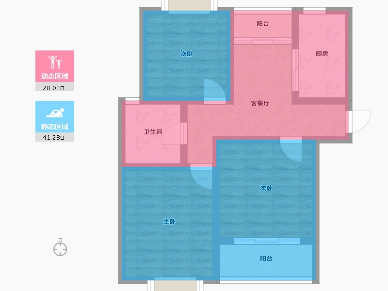 上海-上海市-馨汇南苑-68.00-户型库-动静分区