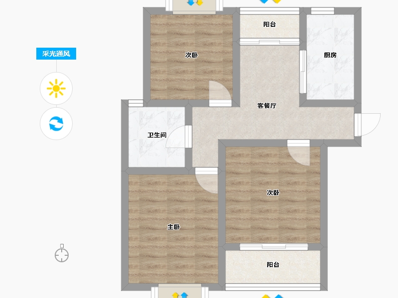 上海-上海市-馨汇南苑-68.00-户型库-采光通风