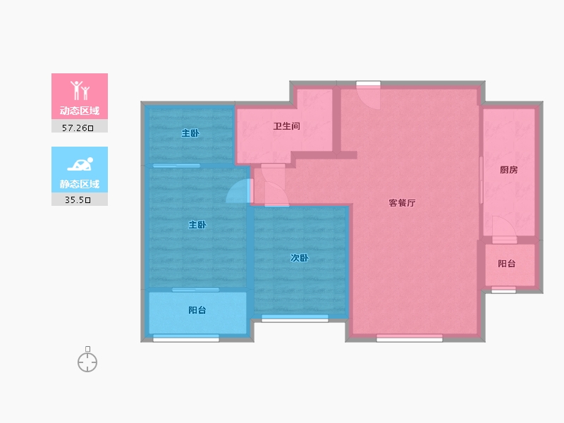 河北省-石家庄市-东南智汇城-83.48-户型库-动静分区