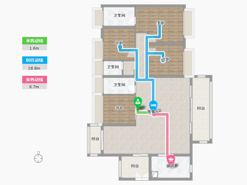 广东省-珠海市-花园城-144.00-户型库-动静线